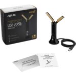 ASUS WiFi 6 AX1800 USB WiFi Adapter (USB-AX56) - Dual Band WiFi 6 Client, 2x2 Support, Gaming & Streaming, Plug-and-Play, WPA3 Network Security, MU-MIMO, Beamforming, Black